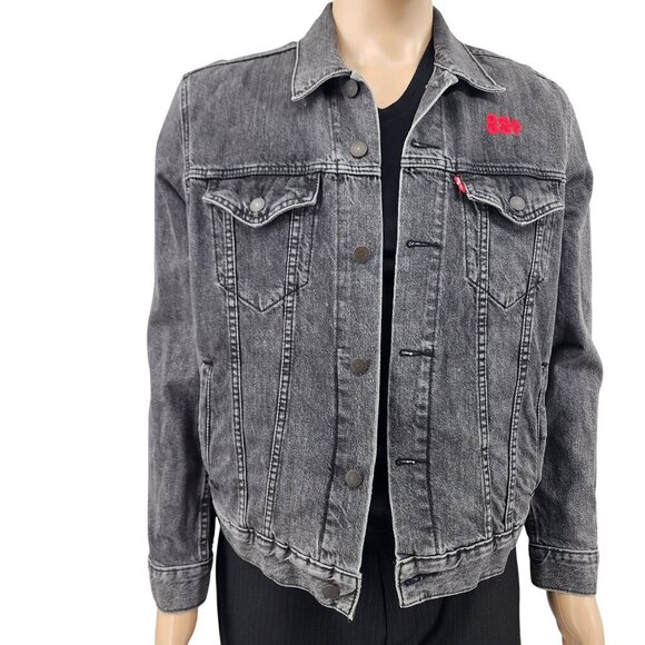88Rising Higher Brothers Black Levis Jean Jacket, Men's Medium - Picture 2 of 14